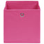opbevaringskasser 10 stk. ikke-vævet stof 28x28x28 cm pink
