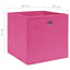 opbevaringskasser 10 stk. ikke-vævet stof 28x28x28 cm pink
