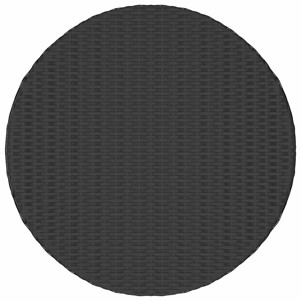 tebord 68x68x30 cm polyrattan sort