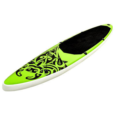 oppusteligt paddleboardsæt  366x76x15 cm grøn