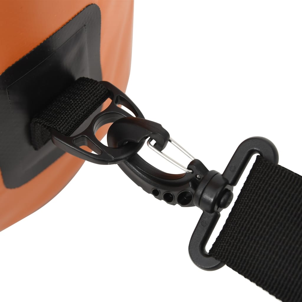 vandtæt tørpose m. lynlås 30 l PVC orange
