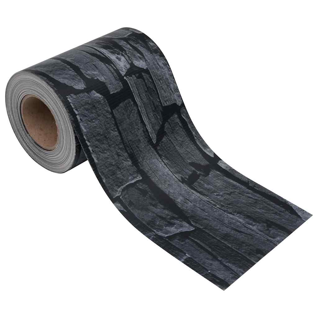privatlivsliste PVC 35x0,19 m stenlook grå