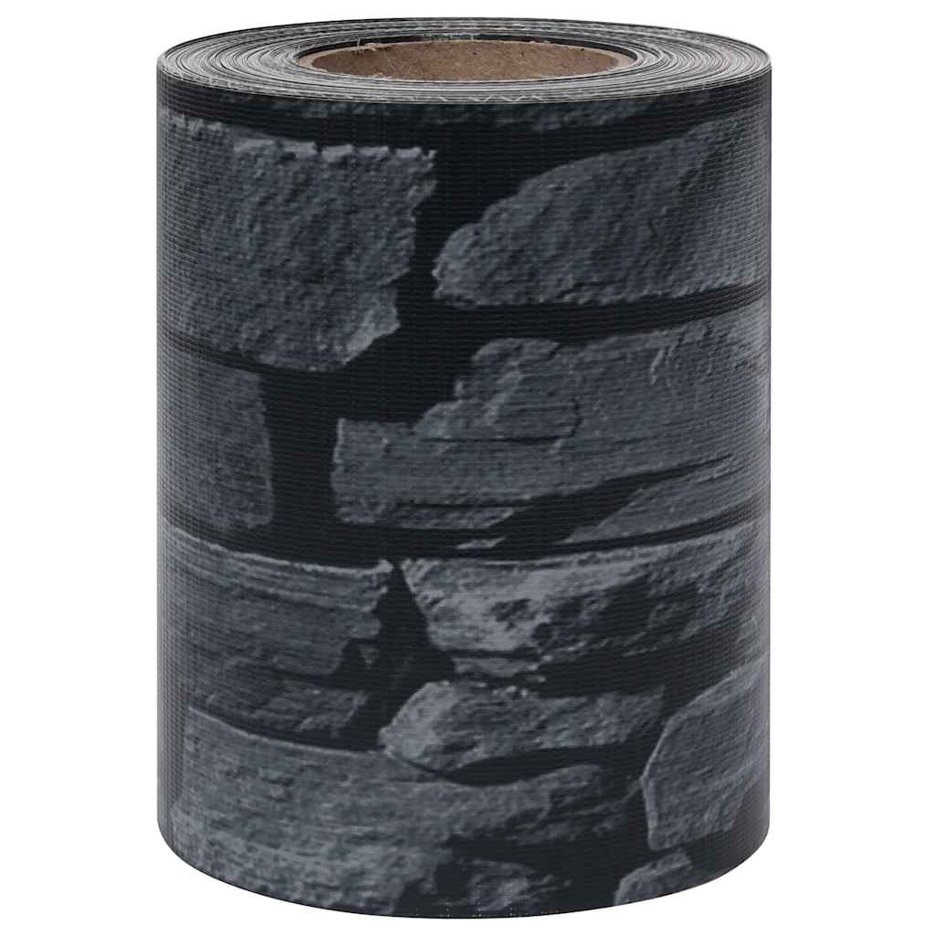 privatlivsliste PVC 35x0,19 m stenlook grå
