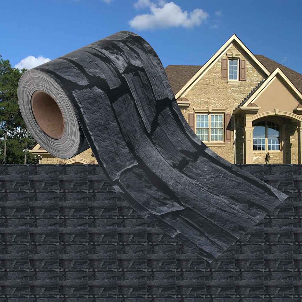 privatlivsliste PVC 35x0,19 m stenlook grå
