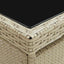 havebord polyrattan og glas beige