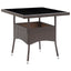 havebord polyrattan brun