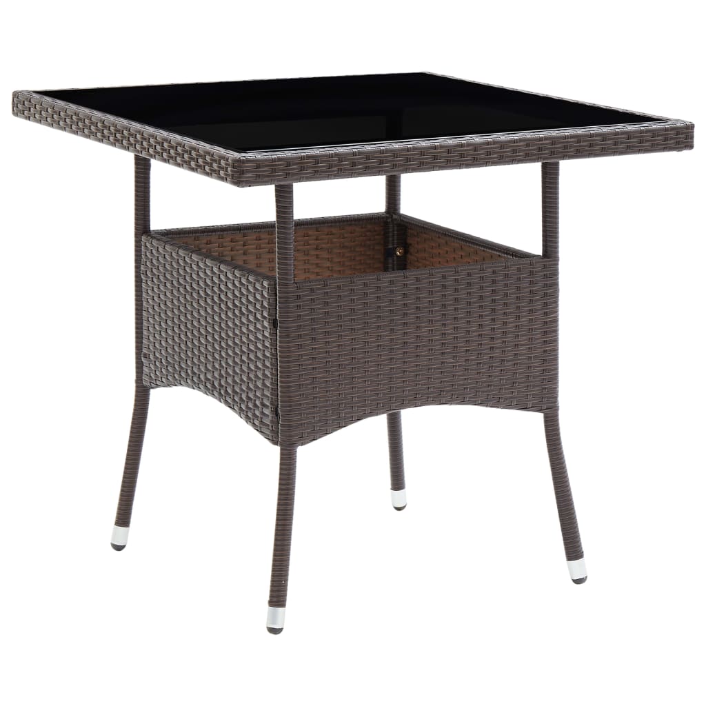 havebord polyrattan brun billede