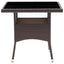 havebord polyrattan brun