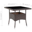 havebord polyrattan brun