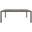 havebord med glasplade 200x150x75 cm rattan brun