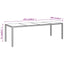 havebord med glasplade polyrattan beige
