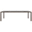 havebord med glasplade polyrattan brun