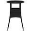havebord Ø60x75 cm hærdet glas og polyrattan sort