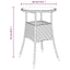 havebord Ø60x75 cm hærdet glas og polyrattan sort
