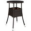 havebord Ø60x75 cm hærdet glas og polyrattan brun