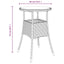 havebord Ø60x75 cm hærdet glas og polyrattan grå