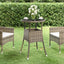 havebord Ø60x75 cm hærdet glas og polyrattan grå
