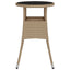 havebord Ø60x75 cm hærdet glas og polyrattan beige