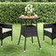 havebord Ø60x75 cm akacietræ og polyrattan sort