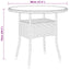 havebord Ø80x75 cm hærdet glas og polyrattan sort