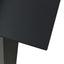 havebord 150x80x74 cm stål og glas sort