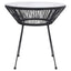 havebord Ø70x74 cm rattan og glas sort