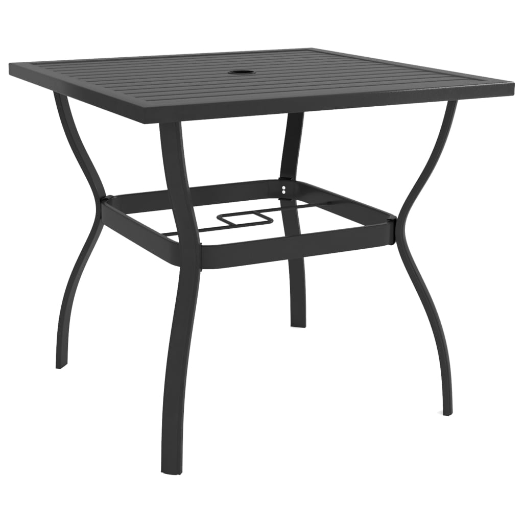 havebord 81,5x81,5x72 cm stål antracitgrå billede