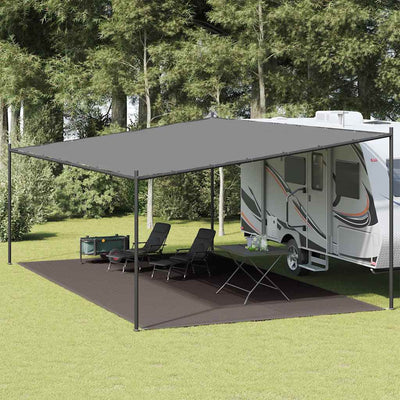 telttæppe 400x800 cm HDPE antracitgrå