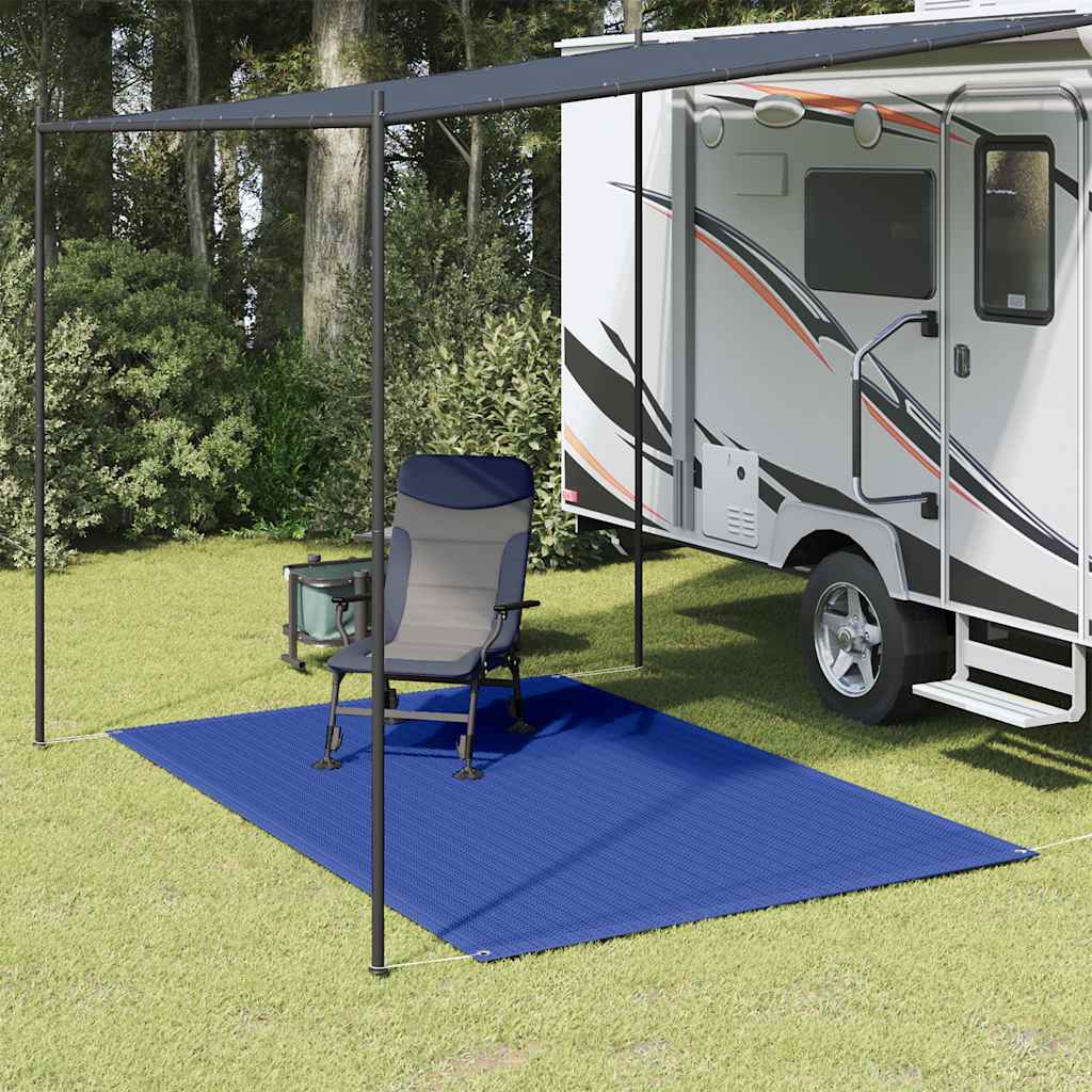 telttæppe 250x200 cm HDPE blå billede