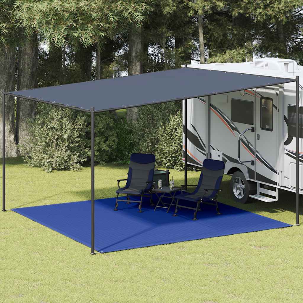 telttæppe 400x400 cm HDPE blå billede