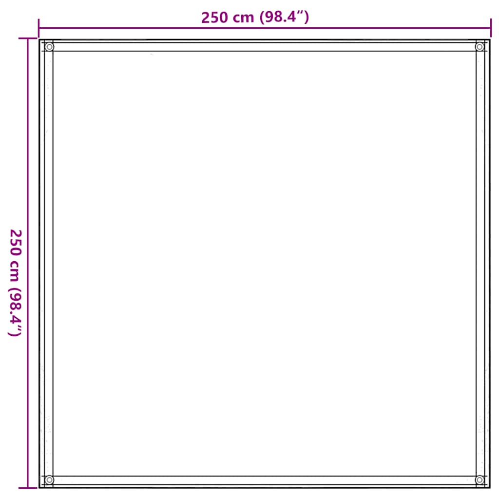 telttæppe 250x250 cm HDPE beige