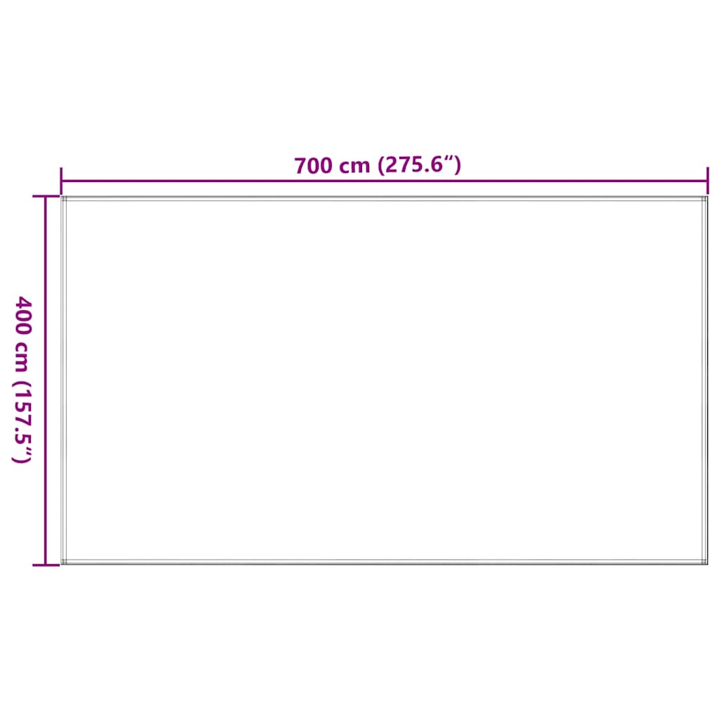 telttæppe 400x700 cm brun