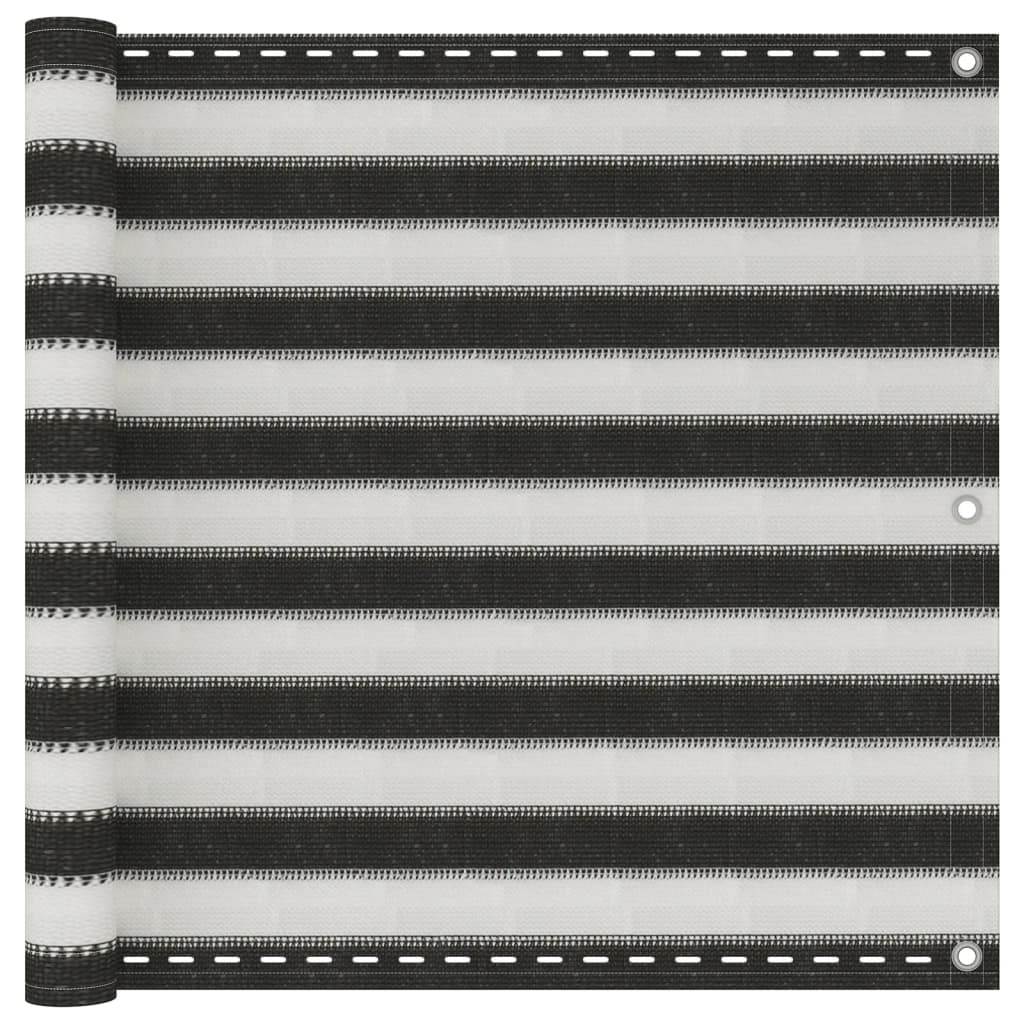 altanafskærmning HDPE 90x300 cm antracitgrå og hvid