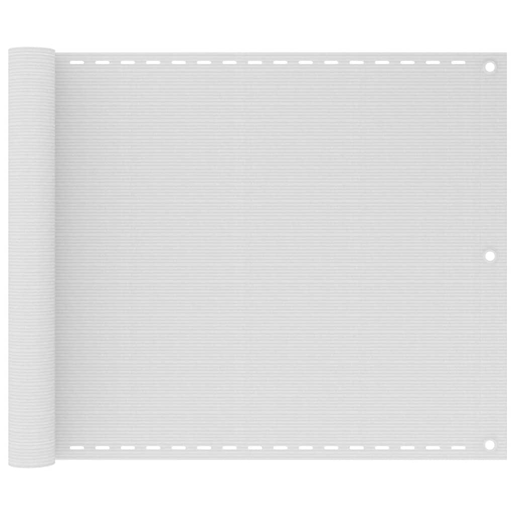 Altanafskærmning 75 × 300 cm i HDPE - hvid privatlivsscreen