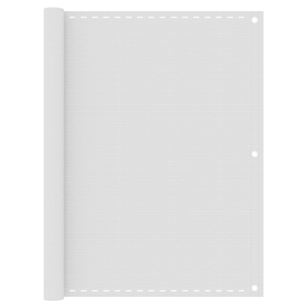 Altanafskærmning 120×600 cm i HDPE - hvid privatlivsskærm
