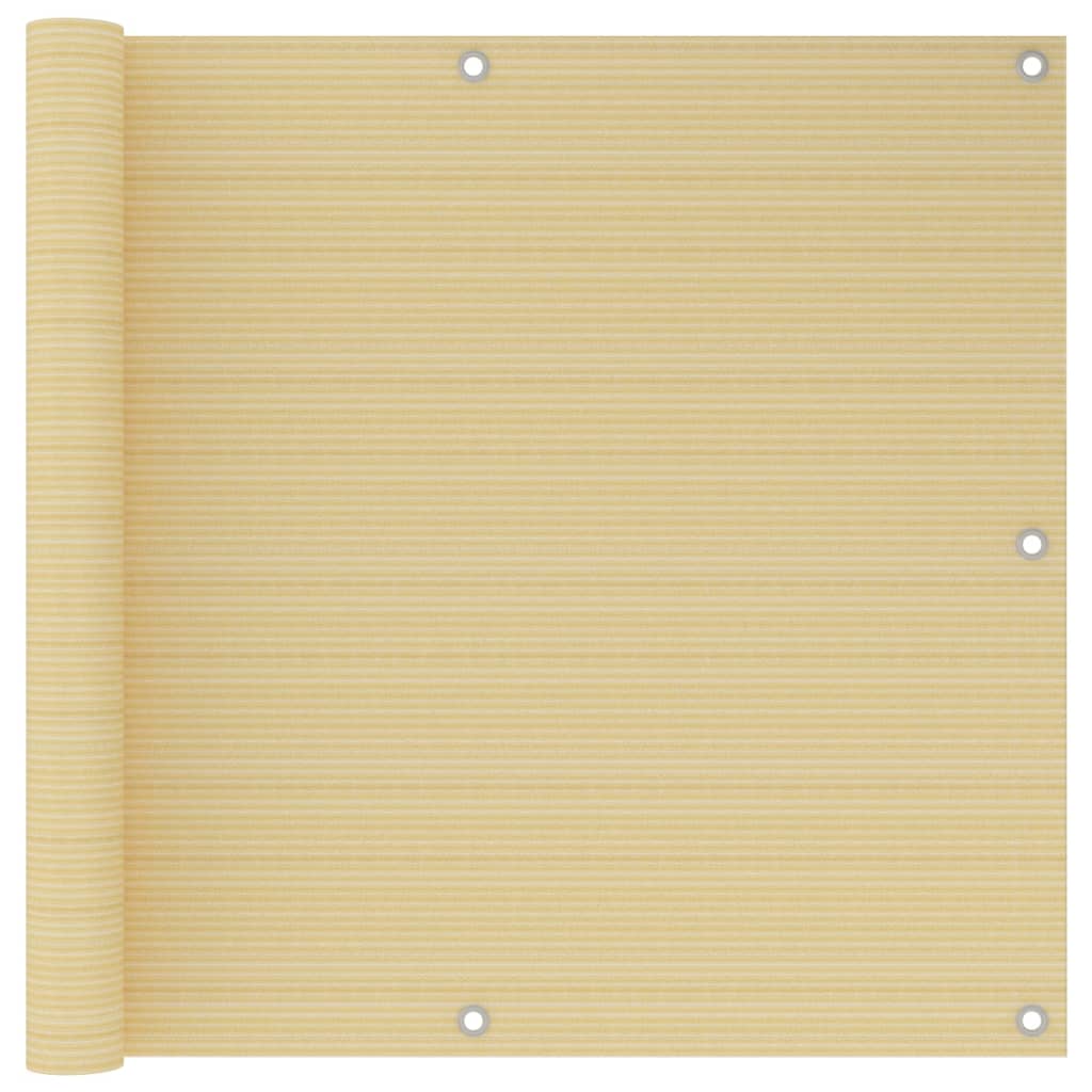 Altanafskærmning 90×300 cm i HDPE - beige privatlivsskærm