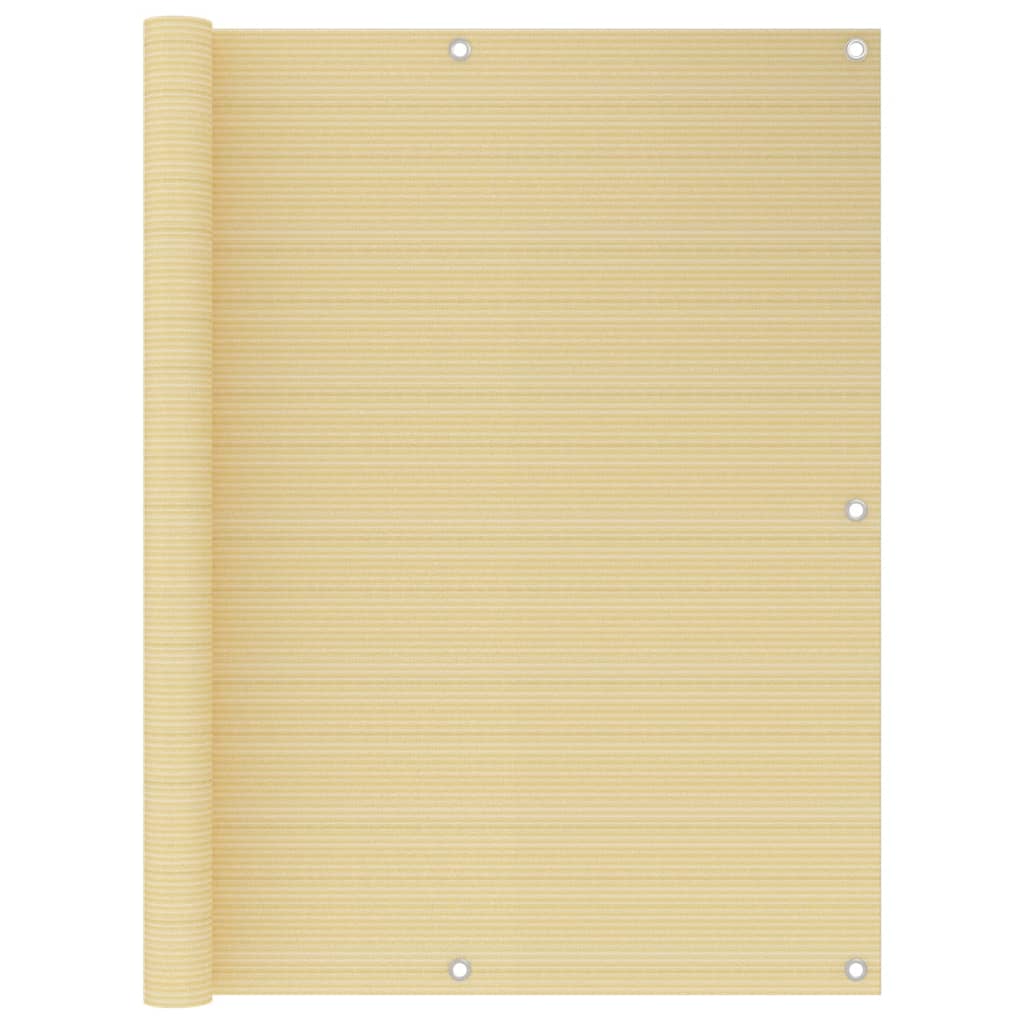 Altanafskærmning 120 × 400 cm i HDPE - beige privatlivsskærm