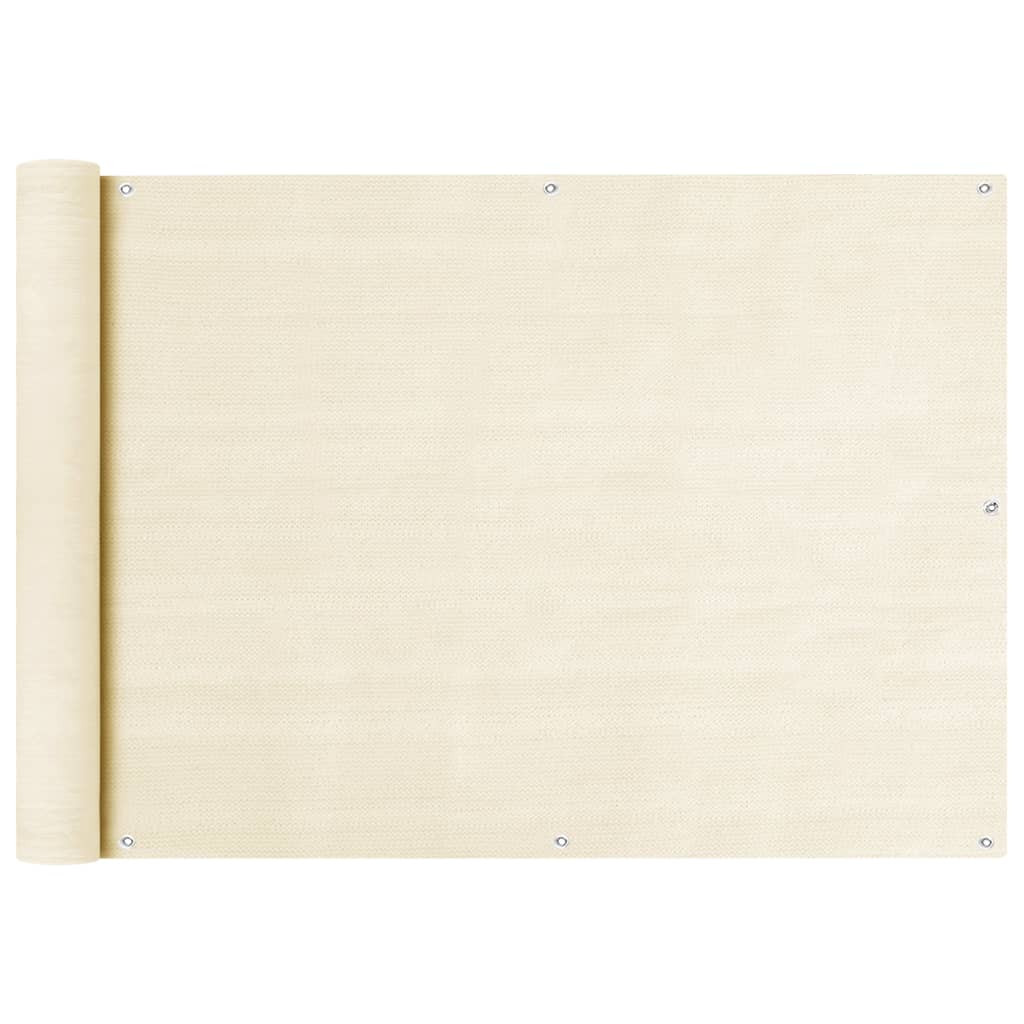 altanafskærmning 75x400 cm HDPE cremefarvet