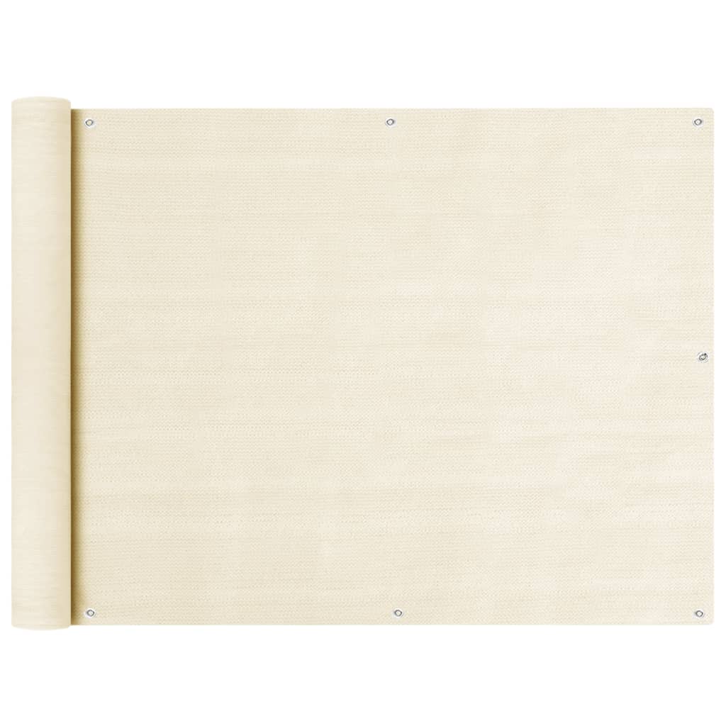 altanafskærmning 90x400 cm HDPE cremefarvet