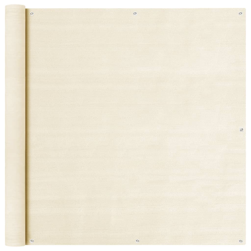 altanafskærmning 120x400 cm HDPE cremefarvet