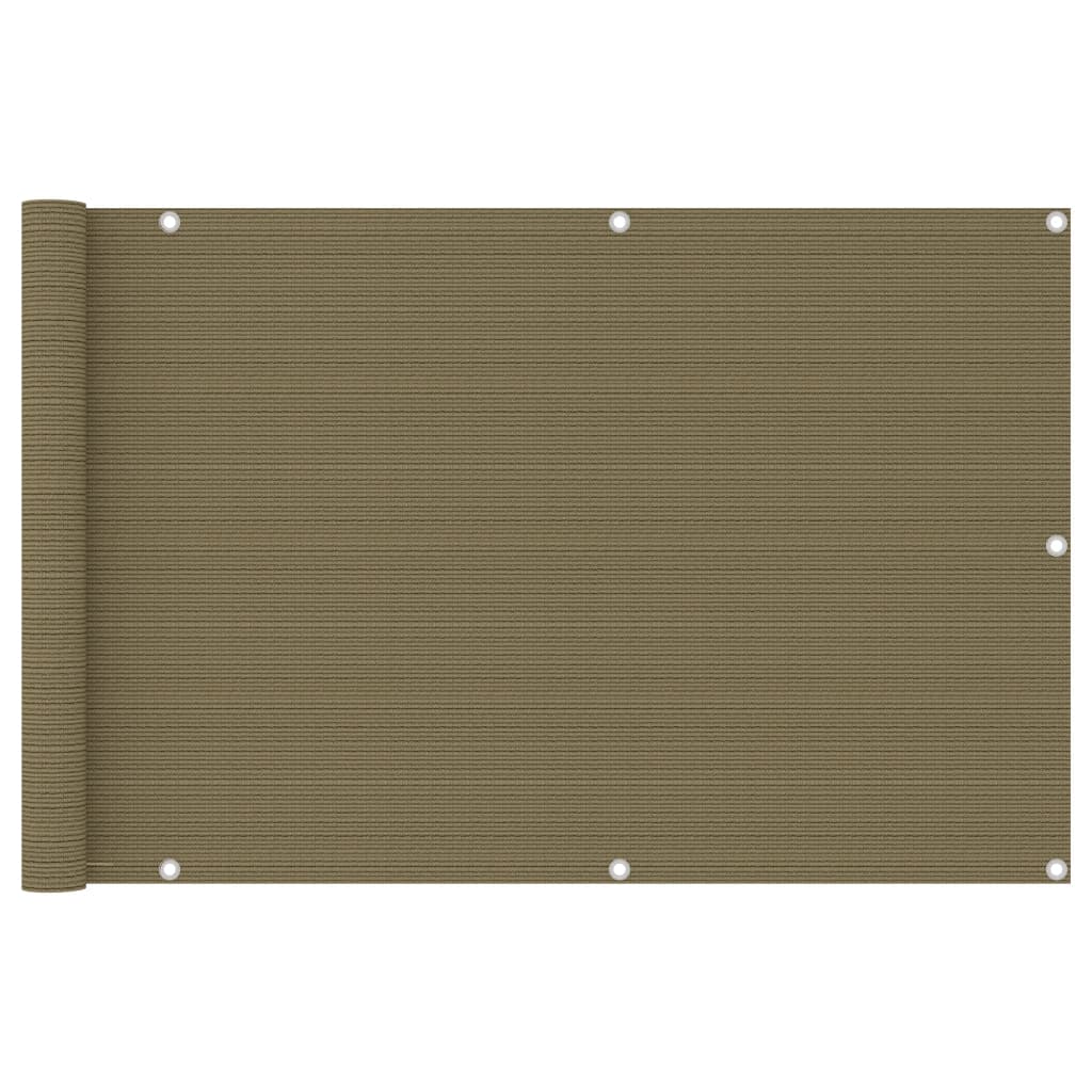 altanafskærmning 90x400 cm HDPE gråbrun billede