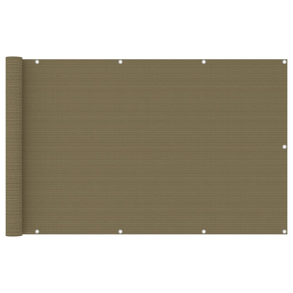 altanafskærmning 120x400 cm HDPE gråbrun