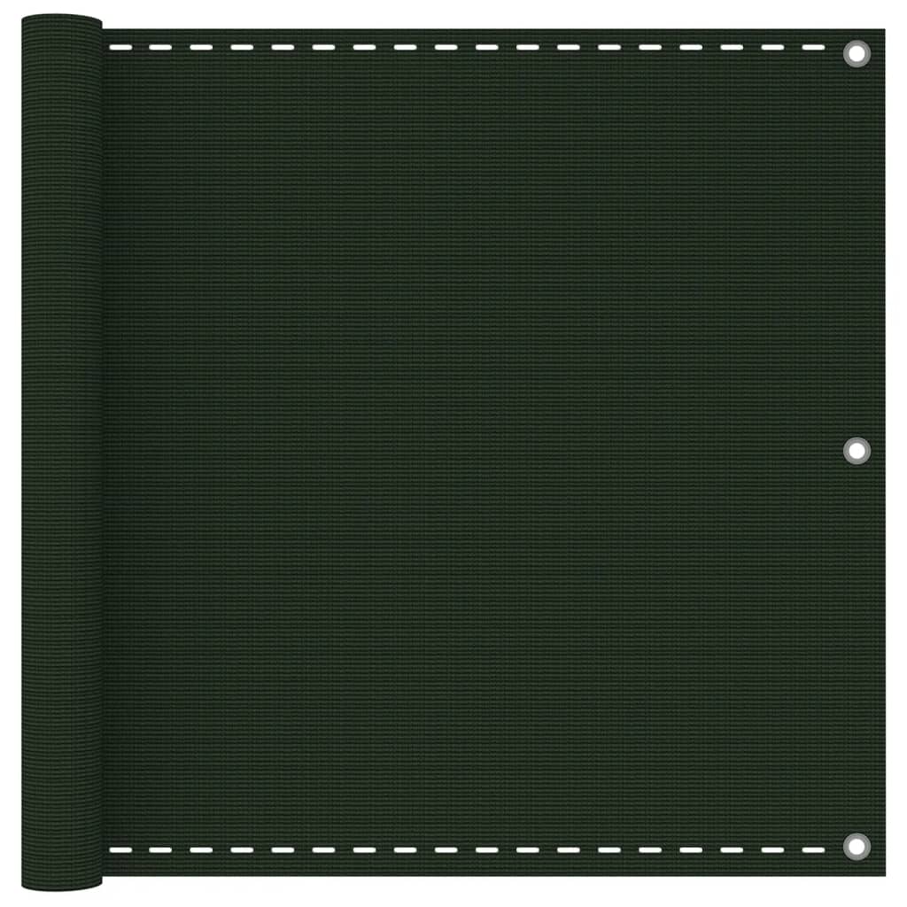 altanafskærmning 90x500 cm HDPE mørkegrøn billede