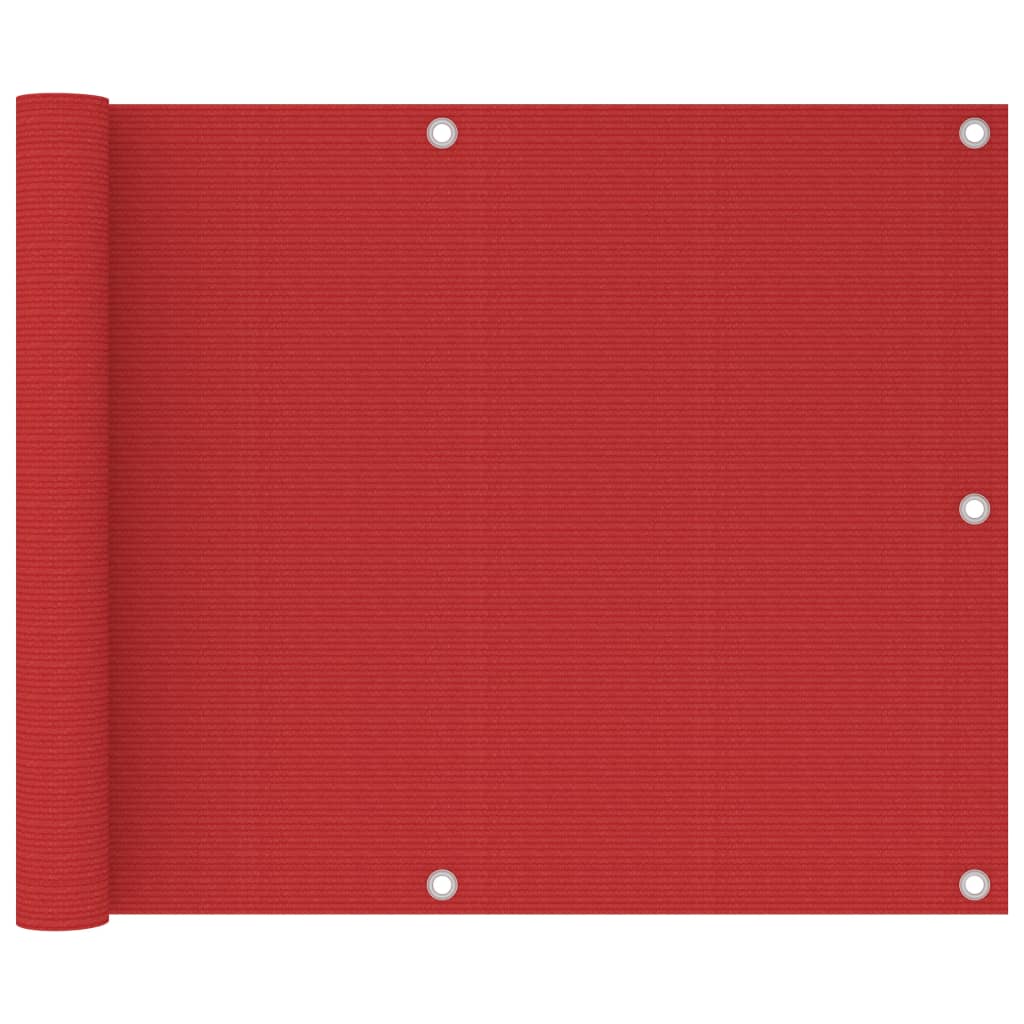 altanafskærmning 75x600 cm HDPE rød billede