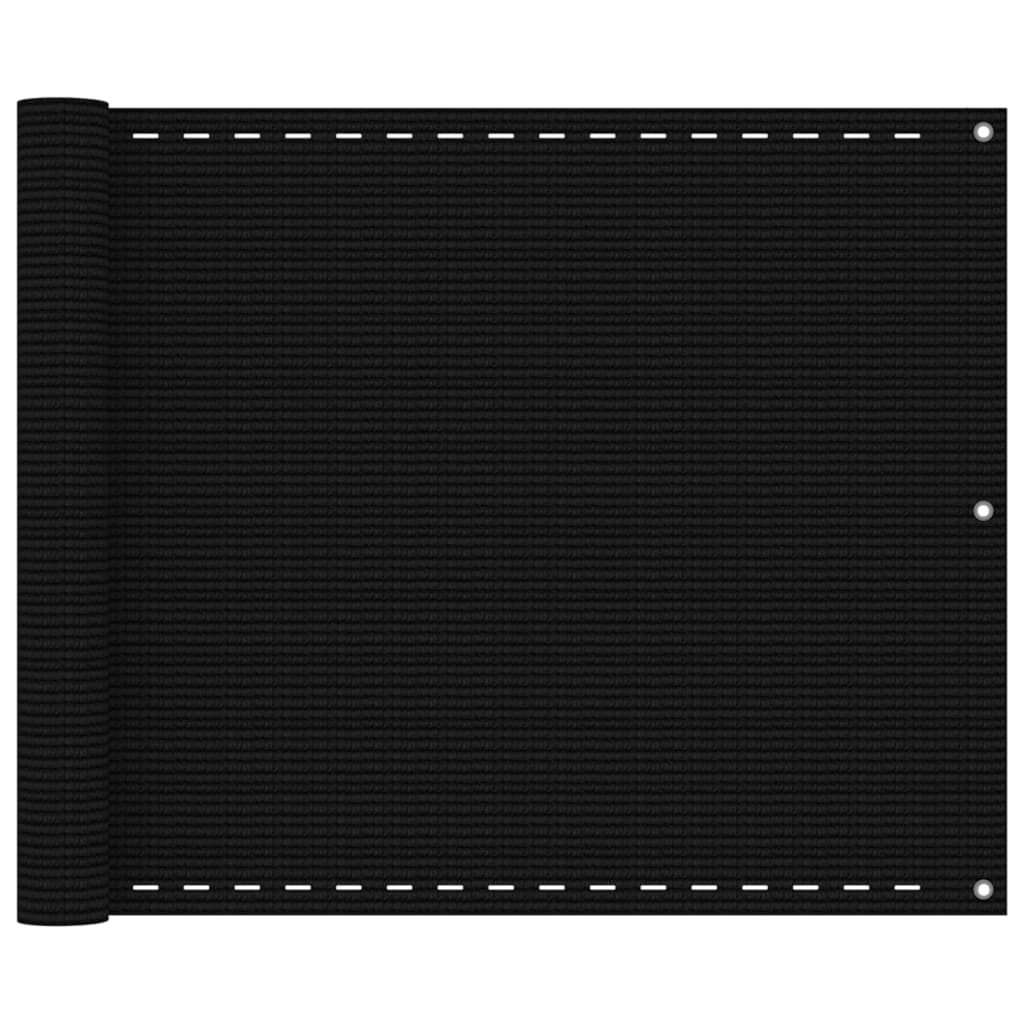 altanafskærmning 75x400 cm HDPE sort