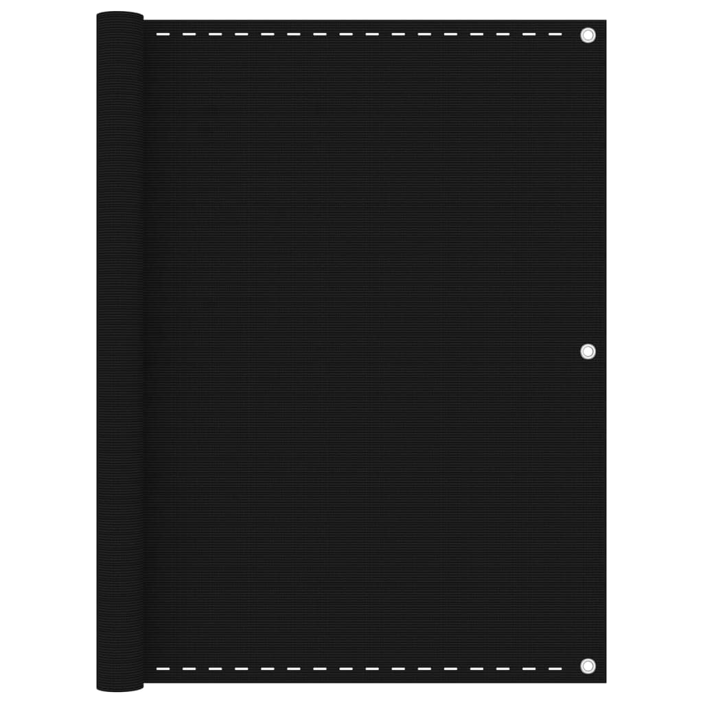 altanafskærmning 120x400 cm HDPE sort billede
