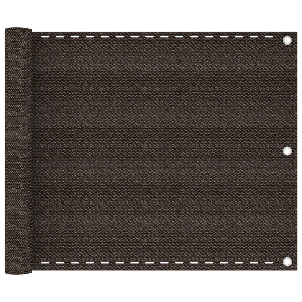 Altanafskærmning 75×400 cm i HDPE - brun