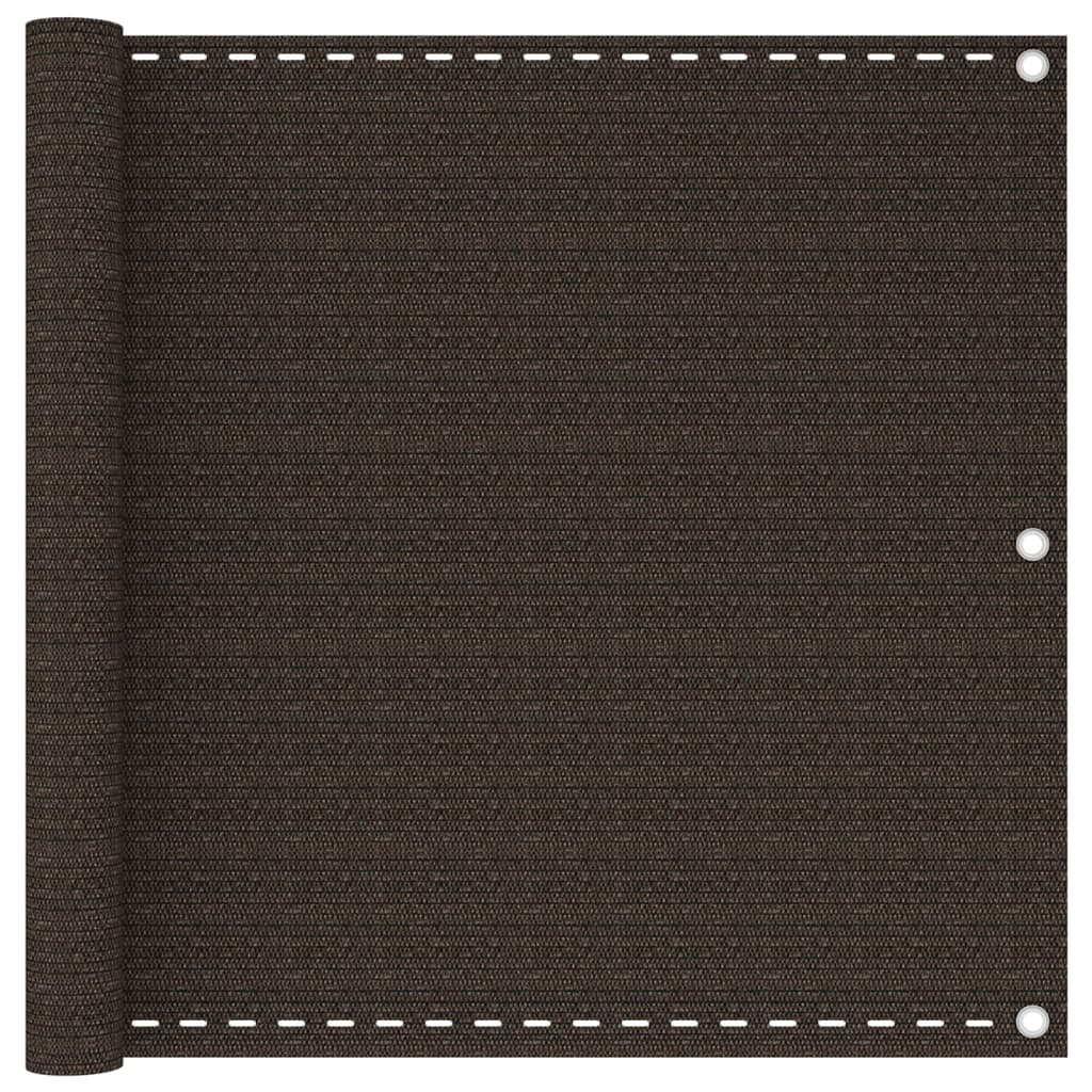 altanafskærmning 90x500 cm HDPE brun billede