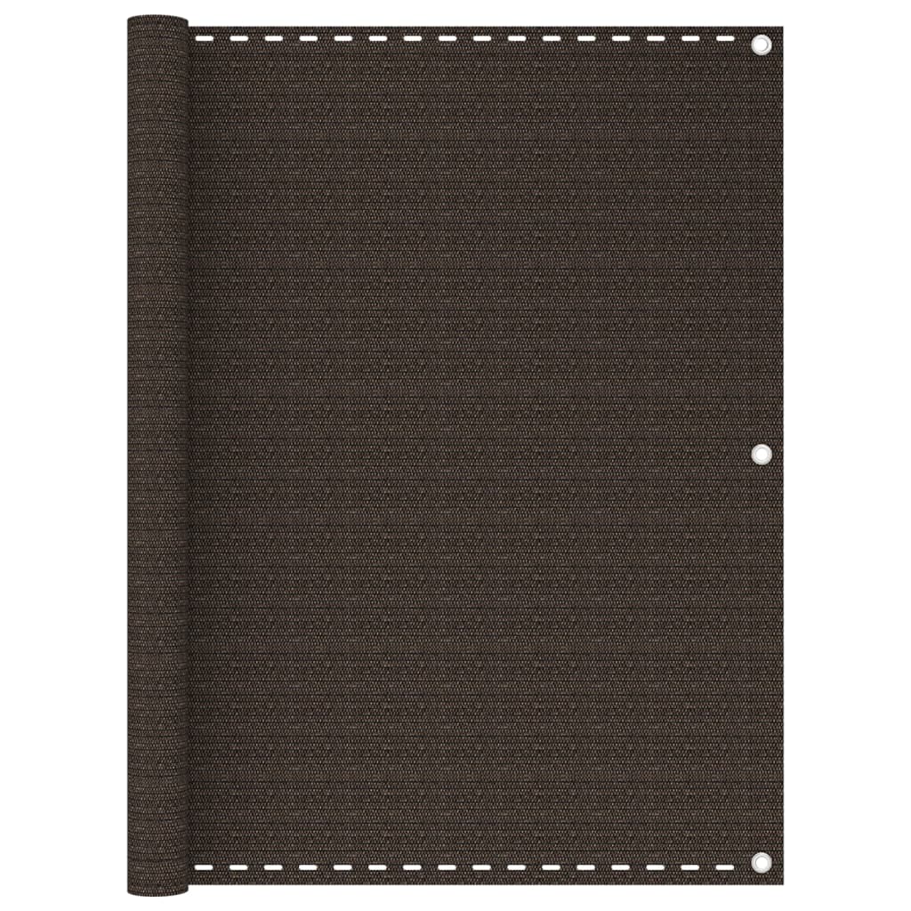 Altanafskærmning 120 × 600 cm i HDPE - brun