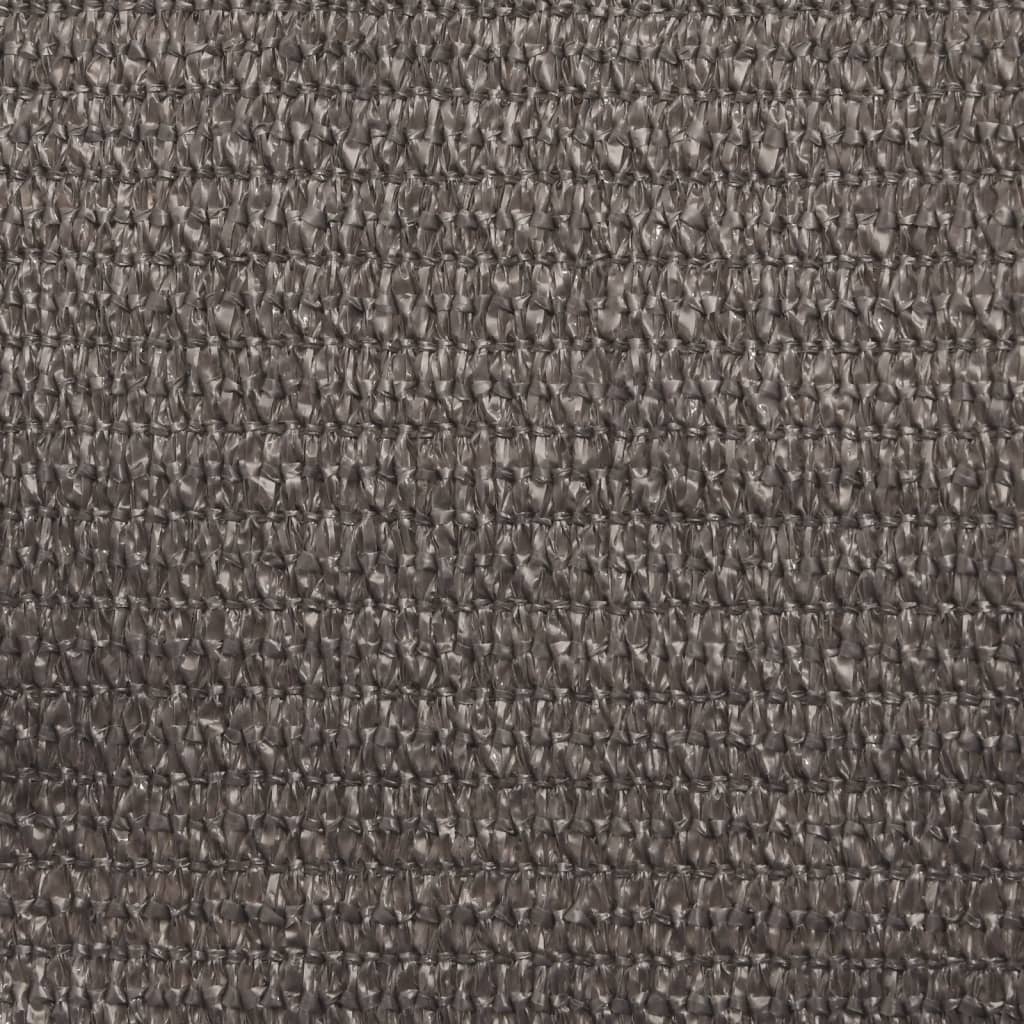 solsejl 2,5x2,5 m 160 g/m² HDPE antracitgrå